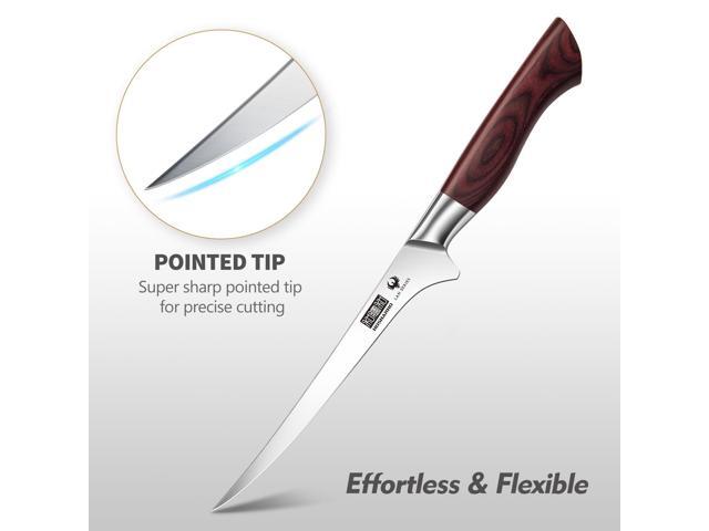 HOSHANHO Fillet Knife 7 Inch, Professional High Carbon Stainless Steel Boning Knife for Meat, Ultra Sharp Japanese Fish Fillet Knife with Ergonomic...
