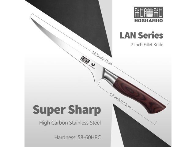 HOSHANHO Fillet Knife 7 Inch, Professional High Carbon Stainless Steel Boning Knife for Meat, Ultra Sharp Japanese Fish Fillet Knife with Ergonomic...