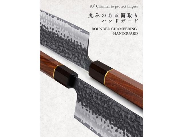 HOSHANHO 7 Inch Nakiri Knife, Japanese Hand Forged VG-10 Asian Chopping Chef Knife, Professional Meat Vegetable Cleaver Kitchen Knife with...