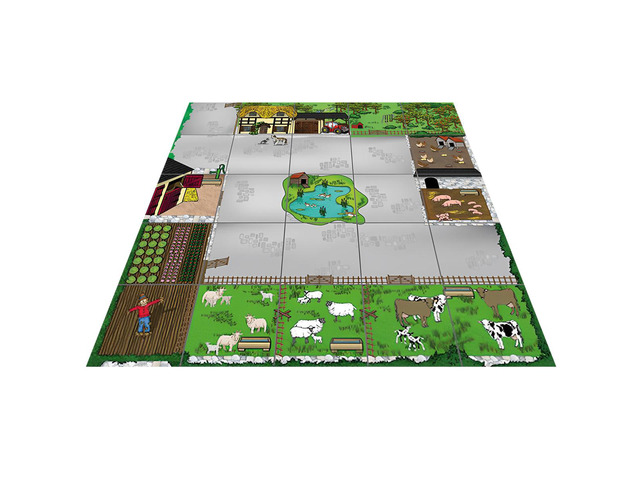 TTS Bee-Bot Farmyard Mat â Kids Education Robots, Model: IBFARM Floor playmats for kids Educational Fun Robot mats- Programmable Robot Toys for...