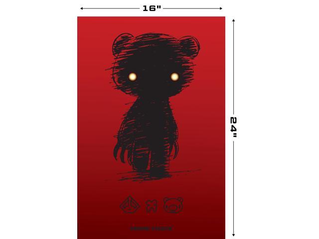 Nightmare Bear - Gloomy Bear Acrylic UV Printed Acrylic Wall Art - 16in x 24in