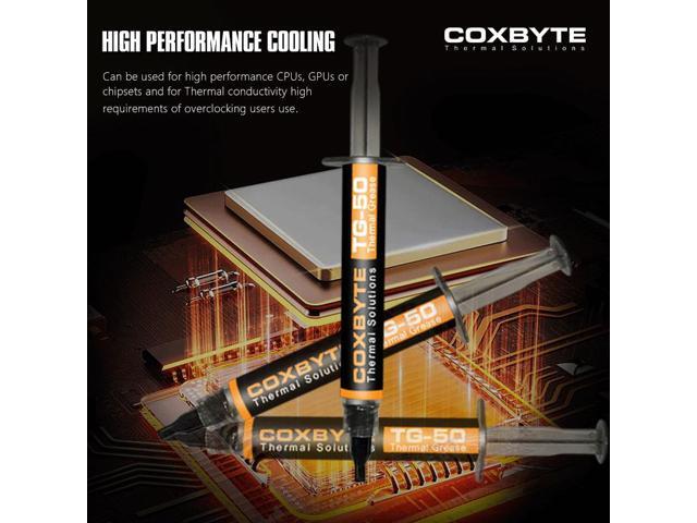 Coxbyte TG-50 thermal paste, 18.2W/mK ultra-high thermal conductivity suitable for CPU/server/GPU thermal conductivity, non corrosive,2g
