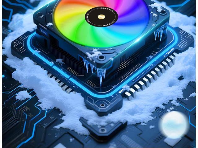 COXBYTE CFan-50V8 8 Heat Pipes Down-pressure CPU Air-cooling Cooler 45MM High 9CM Fan for LGA1200/1700/AM4/5 ITX Chassis CFan50V8 B ARGB