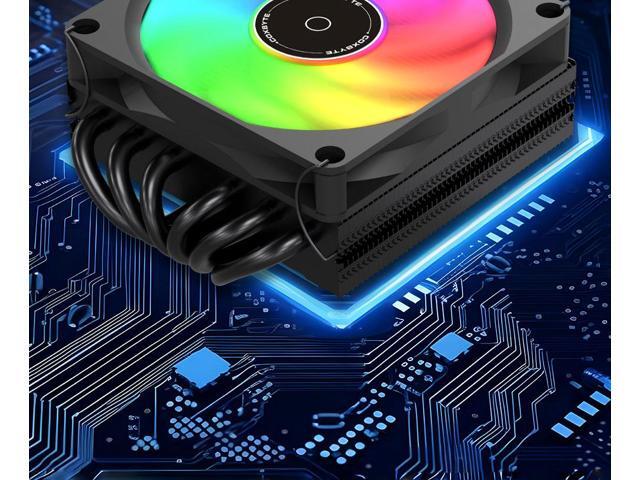 COXBYTE CFan-30V6 6 Heat Pipes Down-pressure CPU Air-cooling Cooler 45MM High 9CM Fan for LGA1200/1700/AM4/5 ITX Chassis CFan30V6 B ARGB