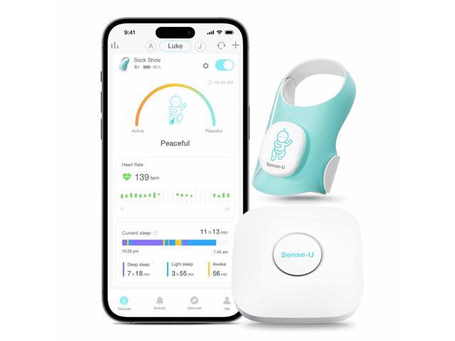 Baby Monitor, Sense-U Smart Sock Shoe (Long Range) - Track Baby's Heart Rate, Movement, and Sleep with Real-Time Alerts from Anywhere, FSA/HSA...