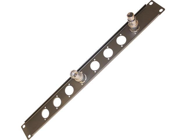 ProX T-1U8XLR 1U Rack Panel Punched for 8 XLR, Speaker Twist connector or Power Connection Compatible Connectors