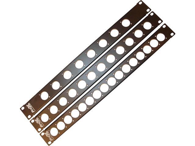 ProX T-1U8XLR 1U Rack Panel Punched for 8 XLR, Speaker Twist connector or Power Connection Compatible Connectors
