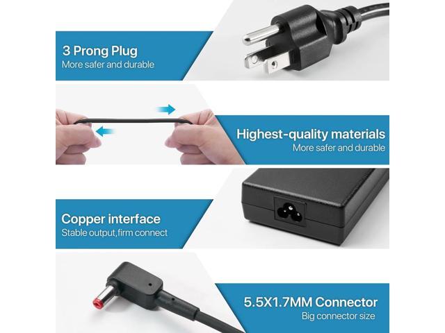 Energizewiz 180W Charger Fit for Acer Nitro 5 7 Predator Helios 300 Predator Triton 300 500 Series Laptop Power Supply