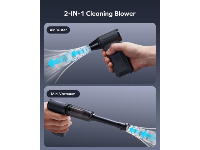2-in-1 Electric Air Duster & Vacuum, 130,000 RPM Brushless Air Duster, 8KPA Car Vacuum 8000mAh Air Blower Wireless Handheld Vacuum for Car, Office...