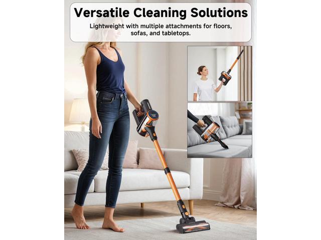 momax Vacuum Cleaner for Home Cordless Stick Vacuum with Powerful Suction, Rechargeable, Lightweight, 45 Mins Runtime for Carpet, Hard Floors, Pet...