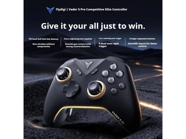 FLYDIGI Vader 5 Pro PC Controller, Forceflex Joysticks with Adjustable Ring, Forceswitch Triggers, 3ms Ultra-Low Latency, 8 Extra Buttons, Stereo...