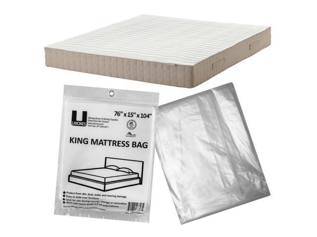 UBMOVE Moving Supplies King Mattress Cover/Bag 76' x 15' x 104', Clear