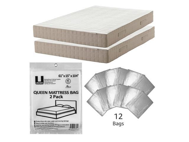 UBMOVE 12 Queen Mattress Bags 61'x15'x90' Poly Bags Protective Moving Storage