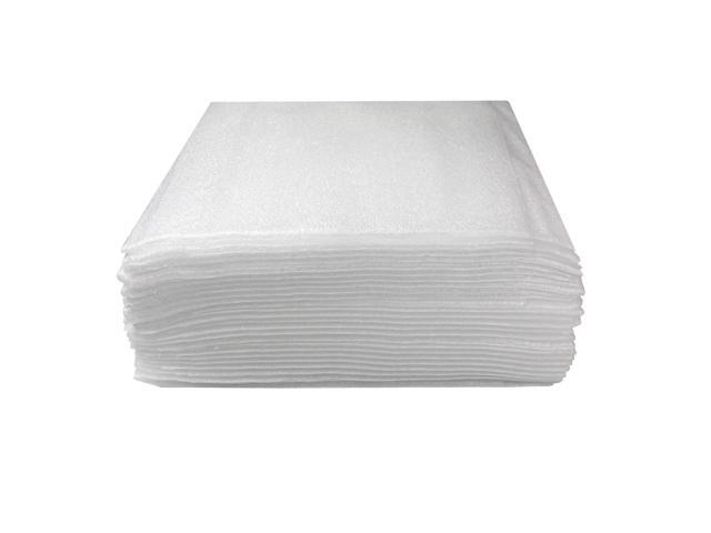 UBMOVE 7-3/8'x7-1/2' White Foam Pouches for Cups (25 Pack) Protect Dishes