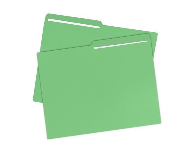 UOFFICE Green File Folder Letter Size 1/2 Cut Tab 25 Pack