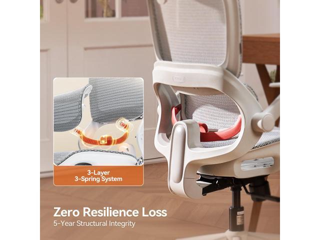 SIHOO B100 Lite Desk Chair, Ergonomic Office Chair with Zoned Back Support, 2D Wide Headrest Computer Chair with Breathable Pressure-Relief Seat,...