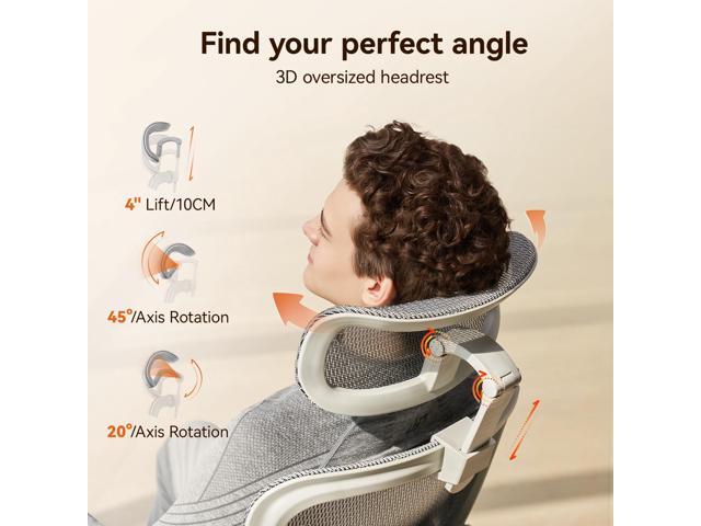 SIHOO B100 Pro Ergonomic Office Chair, Lounge Chair With Adaptive Elastic Lumbar Support,4D Arms Computer Chair with 3D Ultra-Wide Headrest,Comfort...