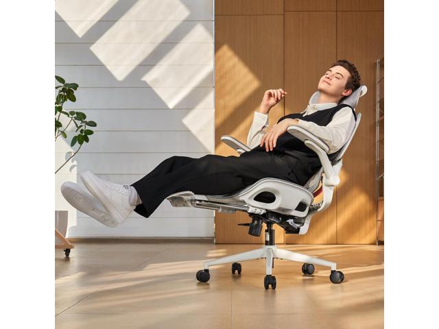 SIHOO Ergonomic Office Chair, Office Chair with Footrest, Mesh Office Chair with Adaptive Dynamic Lumbar Support, Ergonomic Chair with 4D Armrests,...