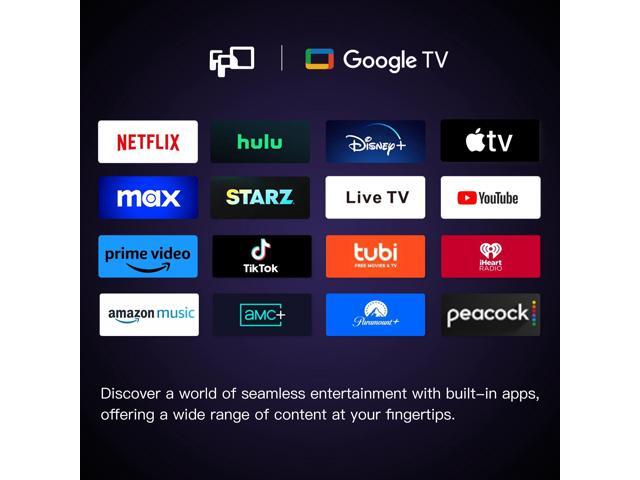FPD 43-inch Smart TV Google TV 1080p Full HD with Google Play and Chromecast Built-in, HDR 10, Dolby Audio, Voice Remote, Stream Live...