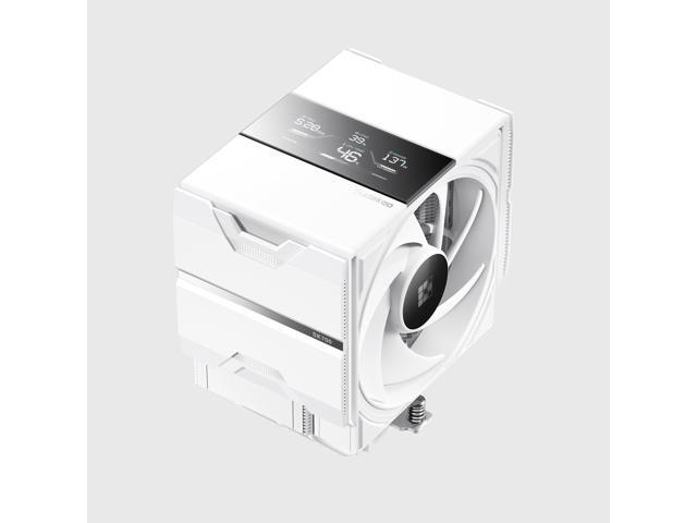 Sudokoo SK700V White AM5 CPU Cooler: 7 Heatpipes CPU Air Cooler with Digital Display for AM5 Exclusive - Single Tower PC Cooling with 120mm FDB PWM...