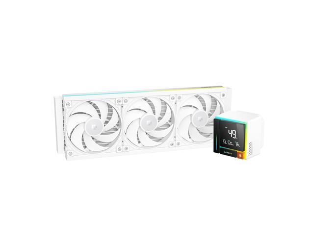 Sudokoo ENERGLO-360 White Liquid Cooler: 360mm AIO CPU Cooler with Data Display & PWM Pump - 3 x 120mm Water Cooling for Intel LGA...