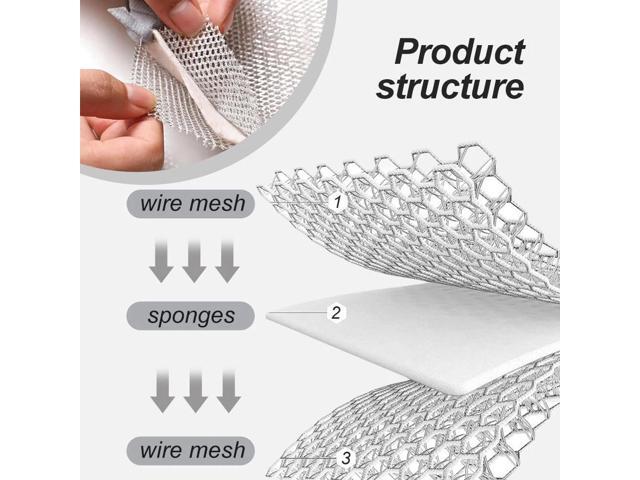 Multipurpose Wire Dishwashing Rags, 2025 Upgraded Three Layers of Thickening Rag, Reusable Hanging Wire Dishwashing Rags for Wet and Dry, Premium...
