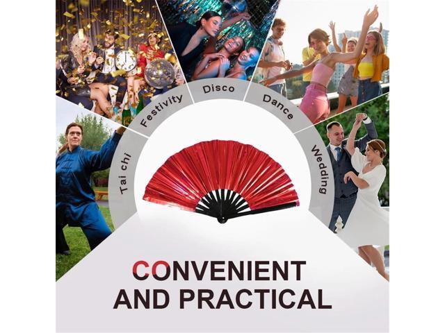 Boots on The Ground Hand Fan, Clacking Fans for Line Dancing, Big Fans Handheld Line Dancing, Fashion Craft Folding Fan Iridescent Clacking Hand...