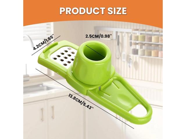 Garlic Grinder, 2025 Upgrade Mini Garlic Peeler Multifunctional Garlic Slicer Garlic Crusher, Easy to Use Ginger Grater Hand Press Garlic Grater...