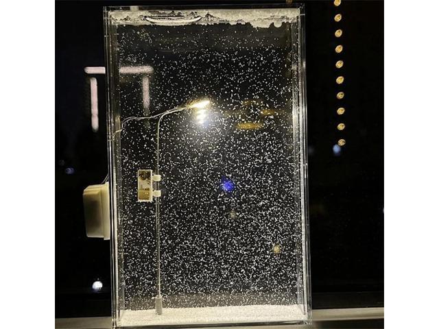Snow Lamp, Snowy Lamp, Snowy Streetlamp Light, Street Lamp Snow Globe, Snowy Street Lamp, Snow Scenery Street Lamp Snowflake Lamp, DIY Snowy Night...