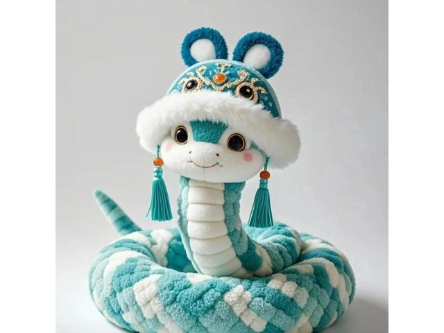 2025 Snake Year Doll, Elegant Snake Year Mascot Lion Dance Good Luck, Cute Chinese Style Plush Toy Ornament Gift For Best Friends