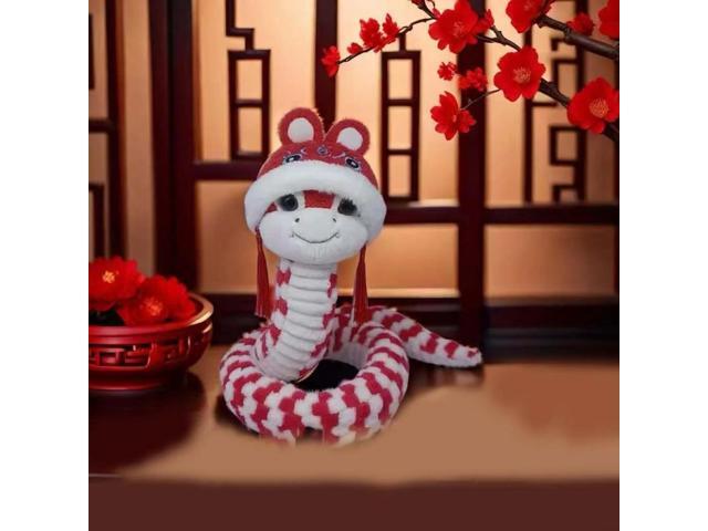 2025 Snake Year Doll, Elegant Snake Year Mascot Lion Dance Good Luck, Cute Chinese Style Plush Toy Ornament Gift For Best Friends