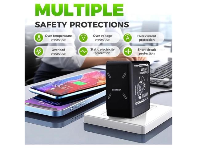 2-in-1 GaN 120w Fast Charger, 2025 Upgraded Scalable Retractable 120w Fast Charger Module, All in 1 Foldable Charging Adapter Wall Plug for Phone,...