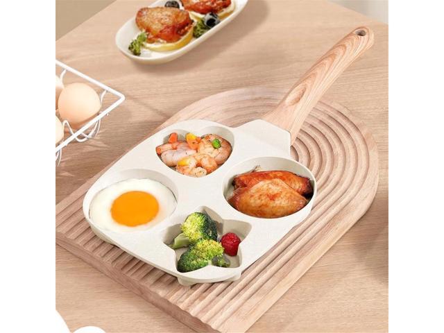4-Cup Egg Pan Nonstick, Healthy Breakfast Aluminum Egg Frying Pan, Omelette Pans Pancake Pans for frying Eggs, Pancake, Omelet, Hamburger, Bacon,...