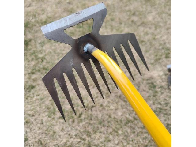 JFEYV Multi-function 11-Teeth Manganese Steel Weeder for Garden Soil and Grass Cultivation