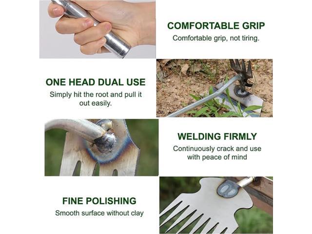 JFEYV Multi-function 11-Teeth Manganese Steel Weeder for Garden Soil and Grass Cultivation