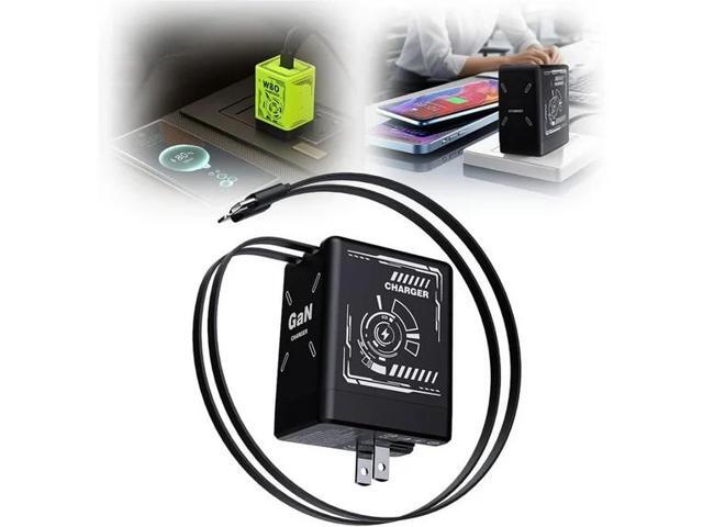 2-in-1 GaN 120w Fast Charger, 2025 Upgraded Scalable Retractable 120w Fast Charger Module, All in 1 Foldable Charging Adapter Wall Plug for Phone,...