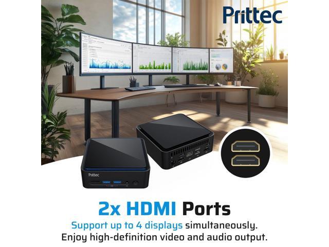 Prittec F8 Mini PC, Intel 13th Gen i5-13420H, 16GB DDR4, 512GB M.2 SSD, Support 8K, 4 Display, HDMI x 2, USB3.2 Gen 2 x 4, Type-C x 2, WiFi6/BT5.2,...