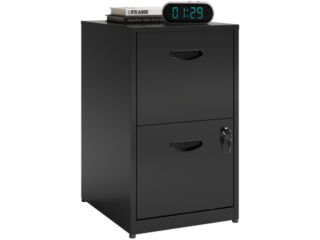 2 Drawer File Cabinet with Lock, Metal Filing Cabinet for Home Office Small Locking Cabinet for Under Desk Storage, Printer Stand, Fits Letter...