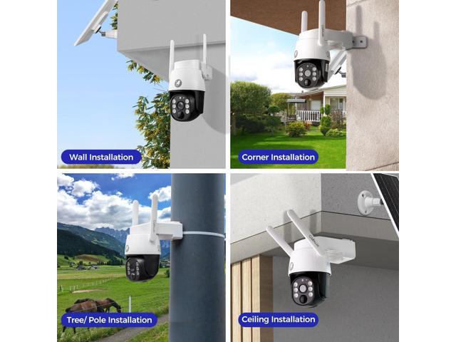 xmartO 4MP QHD Wireless PTZ Solar Security Camera Outdoor/Indoor for Homes, WiFi 6 5G Dual Band, Wire-Free Easy Installation, No Monthly Fee...