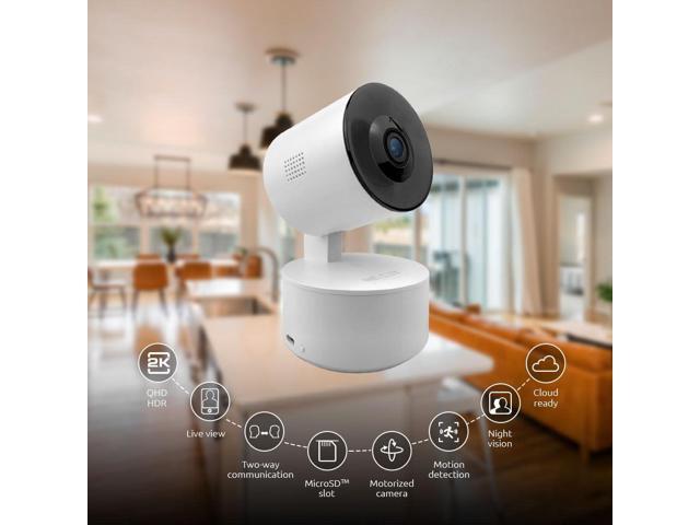 Nexxt Solutions Smart Wi-Fi Indoor Pan and Tilt Camera - 2K HD, Motion Detection, Night Vision, Two-Way Audio, Remote Access Alexa & Google Home...