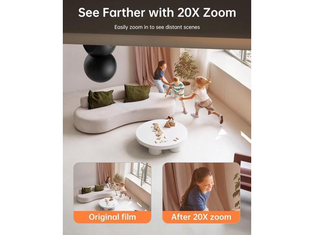 FOSCAM 3K 5MP WiFi Pet Cameras for Home Security, 2.4GHz Indoor Camera Baby Monitor with 360° Pan Tilt, 2-Way Audio, 20X Digital Zoom, Night...