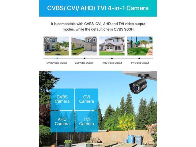 ZOSI 2MP HD 1080p 1920TVL Security Camera Outdoor Indoor (Hybrid 4-in-1 HD-CVI/TVI/AHD/960H Analog CVBS), 36PCS LEDs,120ft IR Night Vision,105°...