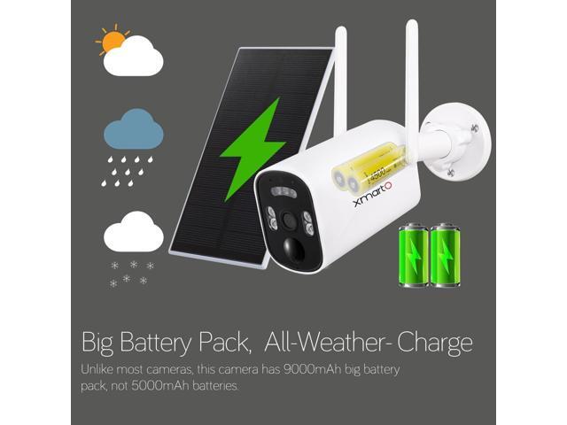 xmartO 100% Wire-Free Solar PTZ Home Security Camera System Wireless, 4-Set 2K 4MP QHD CCTV Camera Kit with 4K 10CH Expandable WiFi NVR and Past...
