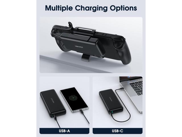 65W Power Bank Compatible with Steam Deck/OLED, Laptop Power Bank 20000mAh PD 3.0 Portable Battery Bank with Removable Back Mount, External Battery...