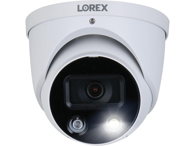 Lorex Outdoor 4K IP Add-On Metal Dome Security Camera NVR Add-On Smart Motion Detection 2-Way Talk Color Night Vision IP67 Waterproof ...