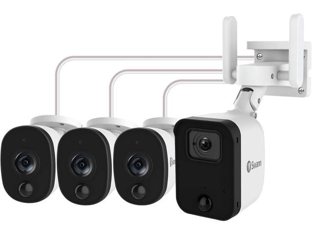 Swann - Fourtify 4 Wireless Security Camera System 64GB Micro SD Card 4 Cameras1080p NVR System 2-Way Audio Indoor/Outdoor - White - image 6