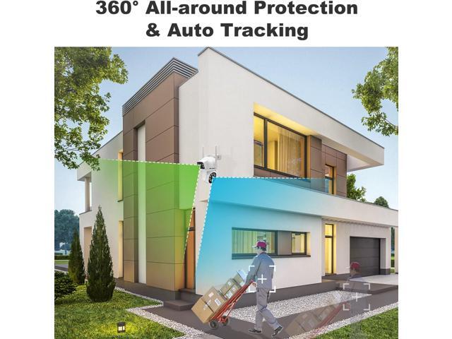 GENBOLT PTZ WiFi Security Camera Outdoor with Dual Lens, CCTV Surveillance with Dual View, Cloud Storage Upgraded with Color Night, Auto Tracking...