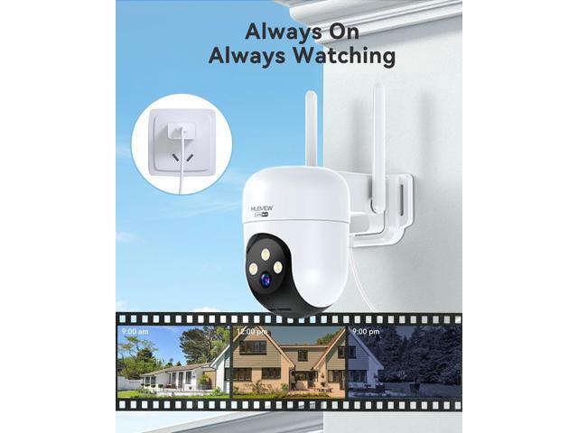 MUBVIEW 360° Security Cameras Wireless Outdoor,24/7 Wired Outdoor Camera for Home Security,Motion Tracking,5G/2.4G WiFi security camera,Night...