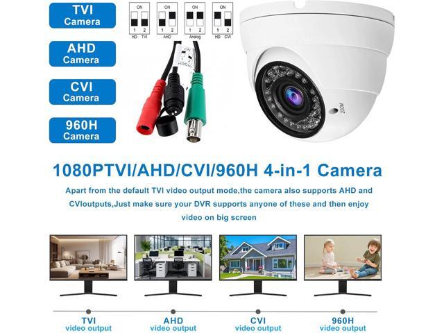 Anpviz Analog CCTV Camera HD 1080P 4-in-1 (TVI/AHD/CVI/960H CVBS) Security Dome Camera 2.8-12mm Varifocal Lens Video Surveillance, Weatherproof...