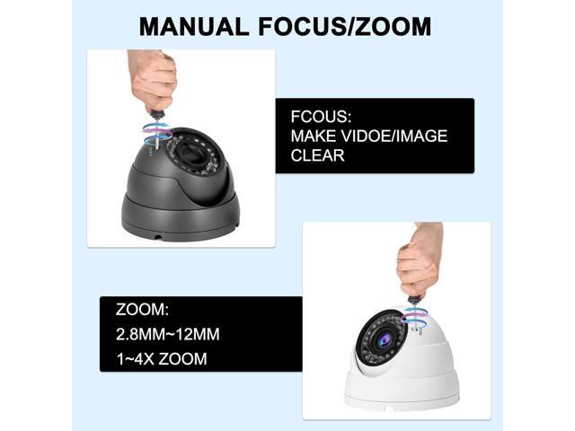 Anpviz Analog CCTV Camera HD 1080P 4-in-1 (TVI/AHD/CVI/960H CVBS) Security Dome Camera 2.8-12mm Varifocal Lens Video Surveillance, Weatherproof...